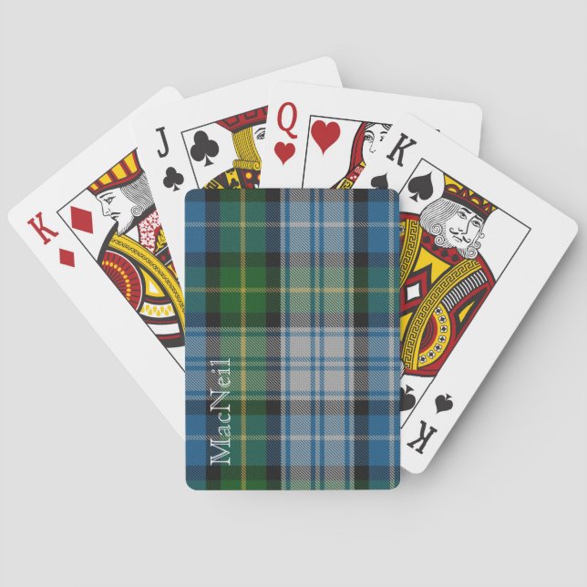 Classic Clan MacNeil Tartan Karierte Spielkarten (Rückseite)