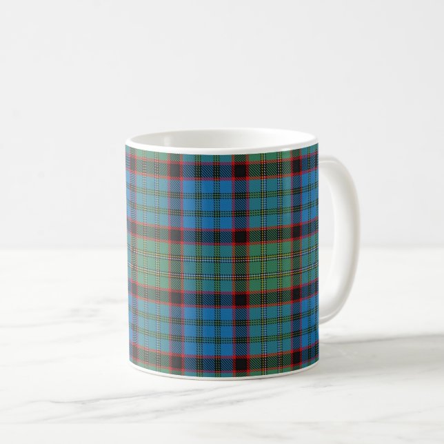 Classic Clan MacNicol Hunting Tartan Kariert Kaffeetasse (VorderseiteRechts)