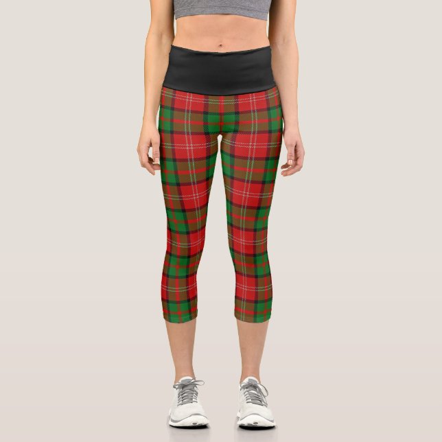 Classic Clan Nisbet Nesbitt Tartan Kariert Capri Leggings (Vorderseite)