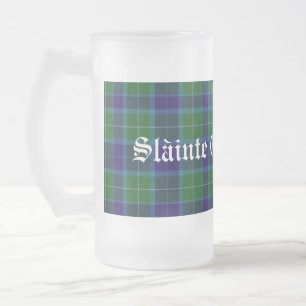 Classic Clan Wallace Tartan Kariert Stein Mattglas Bierglas