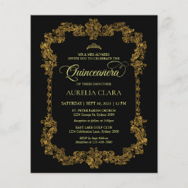 Classic Classic Black Gold Quinceanera