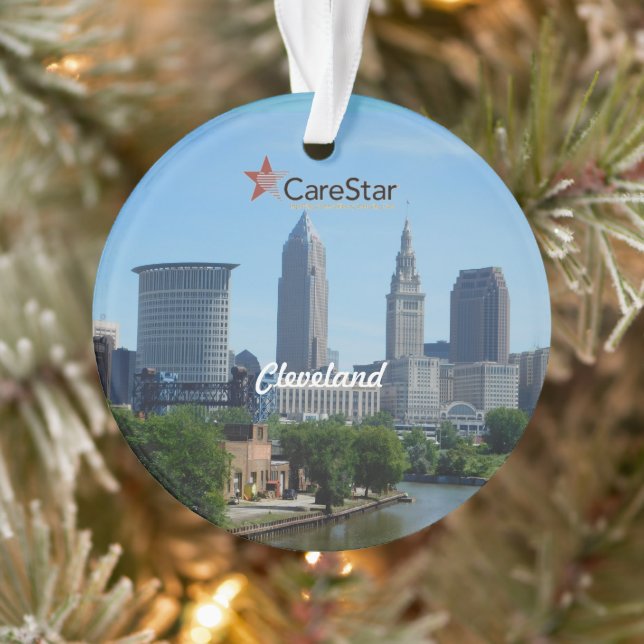 Classic Cleveland Skyline Work Ornament (Baum)