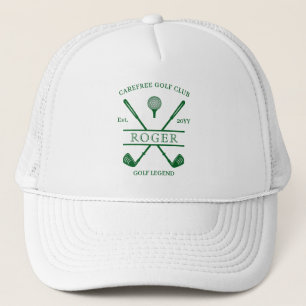 Classic Club Name Forest Green Golf Hat Truckerkappe