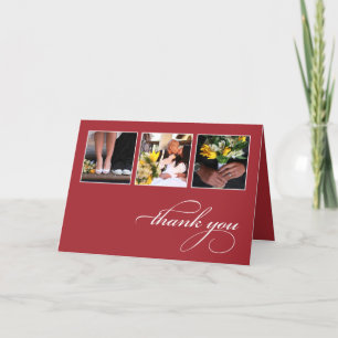 CLASSIC COLLAGE   WEDDING THANK YOU CARD DANKESKARTE