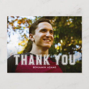 Classic Collegiate Abschluss Vielen Dank Postcard Postkarte