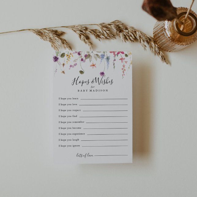 Classic Colorful Baby Dusche Hopplenkarte Postkarte (Von Creator hochgeladen)