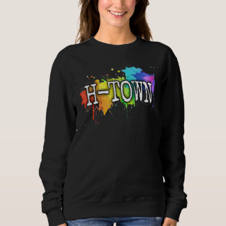 Classic Colorful Retro H Town Apparel For Houston Sweatshirt