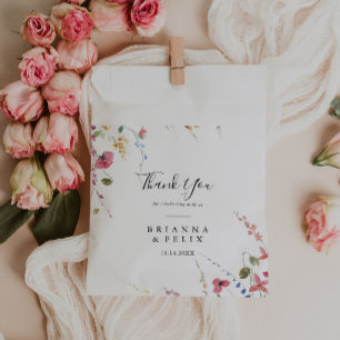 Classic Colorful Wild Floral Vielen Dank für Ihre Geschenktütchen