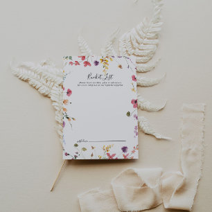 Classic Colorful Wild Wedding Ecket List Cards Postkarte