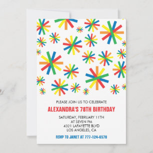 Classic Confetti 78. Geburtstag Einladung