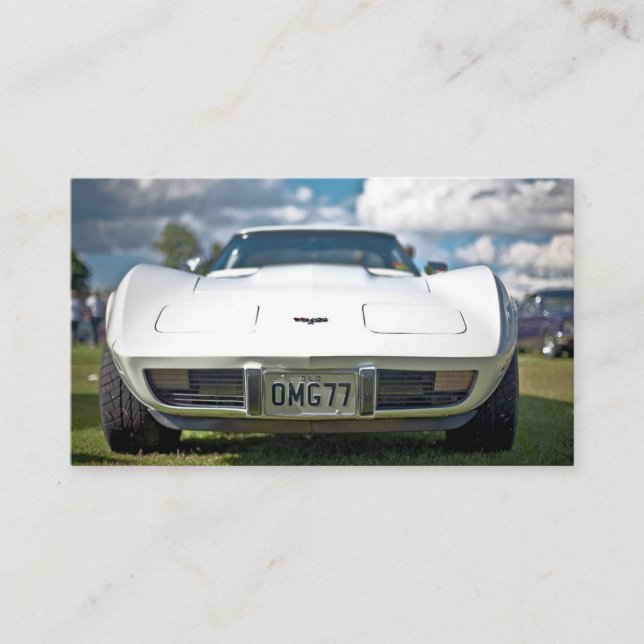 Classic Corvette Business Card für Automotive Telefonnummerkarte (Vorderseite)