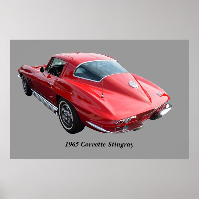 Classic Corvette Coupe Poster (Vorne)