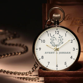 Classic Couple Name Minimalist Design Initials Armbanduhr