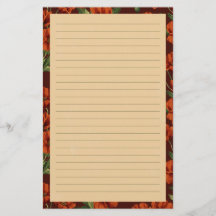 Classic Crimson Poppies Lined