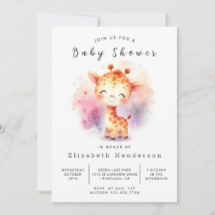 Classic Custom Giraffe Baby Dusche Einladung