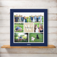 Classic Custom Monogram Family Foto Collage