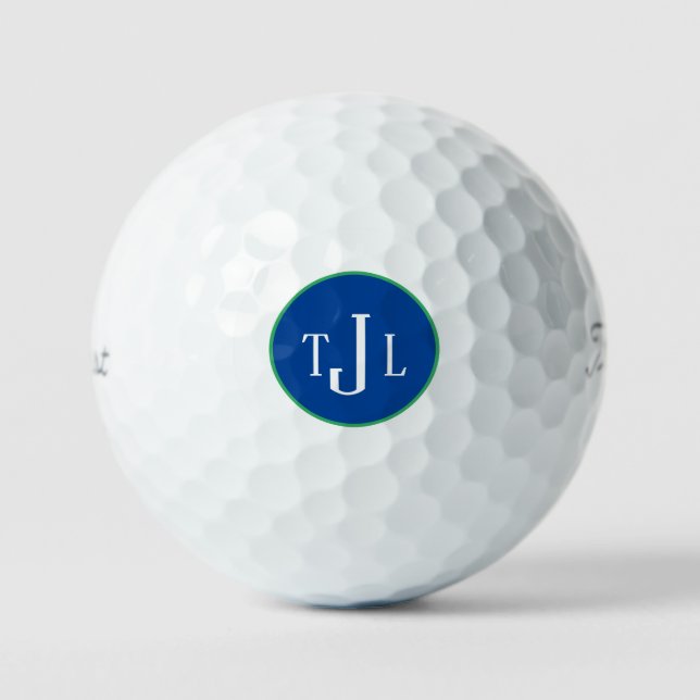 Classic Custom Monogram Navy Golfball (Vorderseite)
