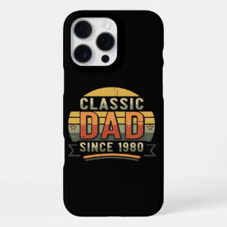Classic Dad Since 1980 Vintage Retro iPhone 16 Pro Max Hülle