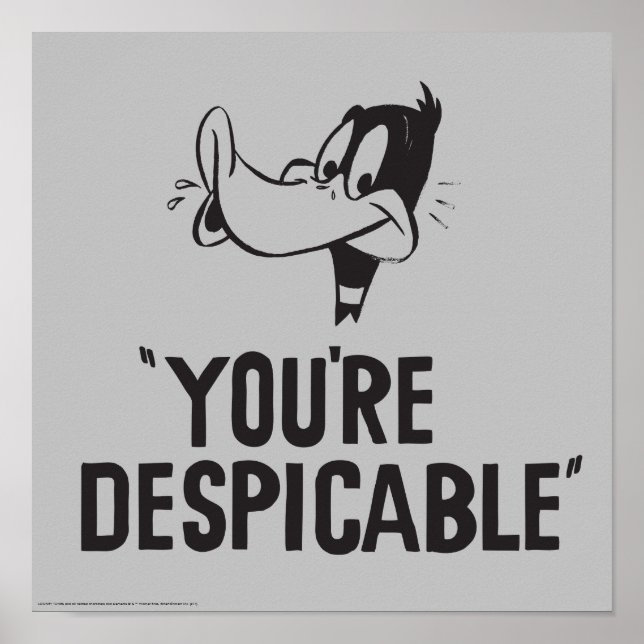 Classic DAFFY DUCK™ "You are Despicable" Poster (Vorne)