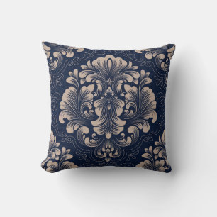 Classic Damask Nahtlose Viktorianische Textur Kissen