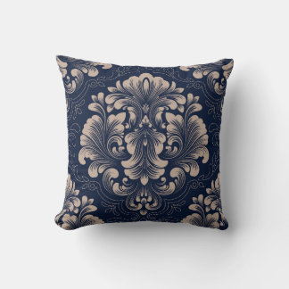 Classic Damask Nahtlose Viktorianische Textur Kissen