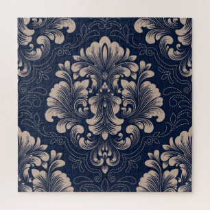 Classic Damask Nahtlose Viktorianische Textur Puzzle