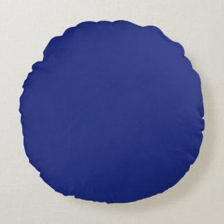 Classic Dark Blue Accent Throw Pillow Rundes Kissen