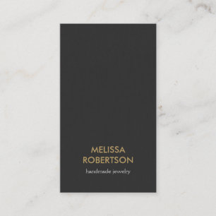 Classic Dark Gray Jewelry Design Business Card Visitenkarte