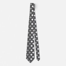 Classic Dark Gray Kariert Unisex Neck Tie