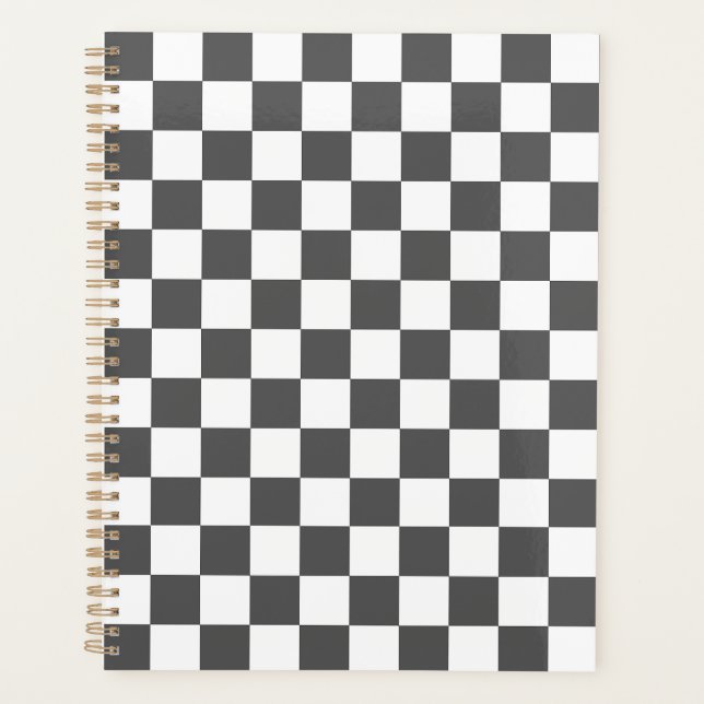 Classic dark grey checkerboard planer (Vorderseite)