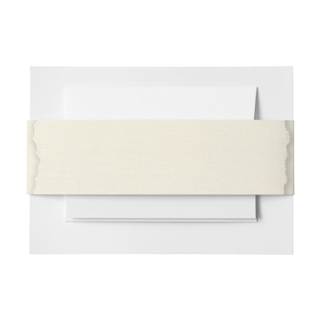 Classic Deckle Edge Elfenbein Einladungsbanderole (Vorderseite Beispiel)