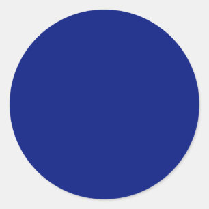 Classic Deep Blue Solid Color Runder Aufkleber