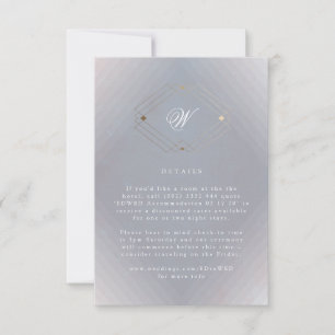 Classic Deko Gold Vintag Gray Calligraphy Wedding RSVP Karte