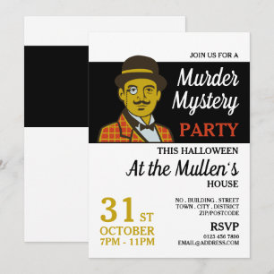 Classic Detective, Mord Mystery Halloween-Party Einladung