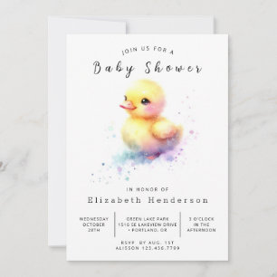 Classic Digital Duck Baby Shower Einladung