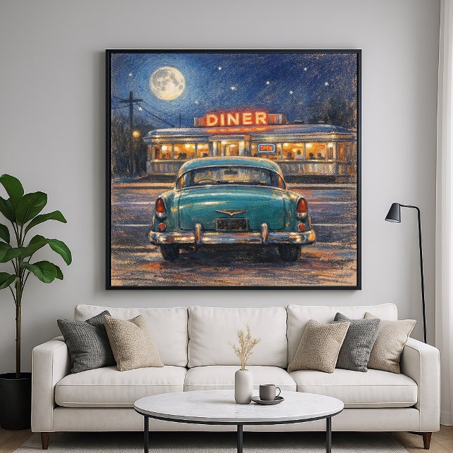 Classic Diner - Pastel Impressionism Paint Style Poster (Von Creator hochgeladen)