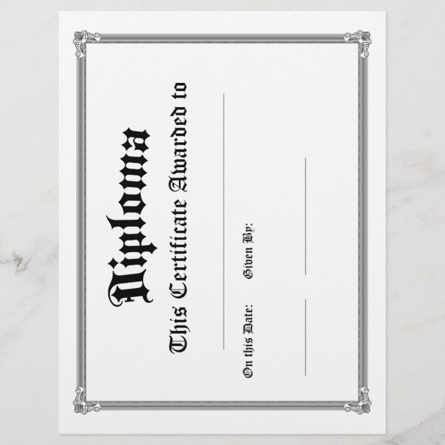 Classic Diploma Blanks Pack mit 10 (Vorderseite)