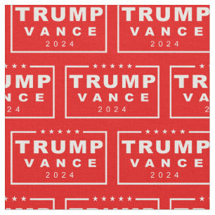 Classic Donald Trump Vance 2024 Rectangle Logo Stoff