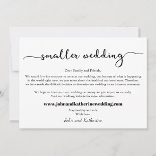 Classic Downsize Smaller Wedding Announcement
