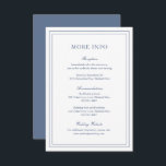 Classic Dusty Blue Elegante Wedding Begleitkarte<br><div class="desc">Klassische,  staubblaue Hochzeitszimmerkarte mit einem schlichten und minimalen Design mit Details,  die von einer doppelten Grenze umgeben sind. Die Schriftart wechseln sich zwischen einem eleganten Drehbuch,  einer klassischen Serife und minimalistischen serifenlosen Schriftart ab. Diese Karte eignet sich hervorragend für eine feierliche Hochzeit.</div>