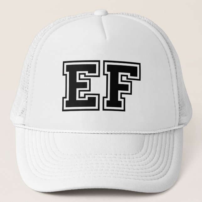 Classic 'EF' Monogram Truckerkappe (Vorderseite)