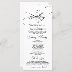 Classic Elegance Black Script, Wedding Ceremony P Programm