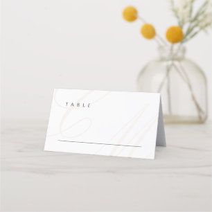 Classic Elegance Calligraphy Monogram Wedding Platzkarte