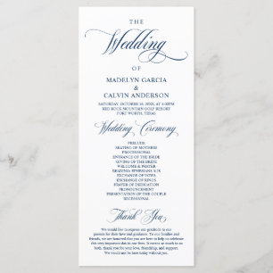 Classic Elegance Navy Blue, Hochzeitserie Programm