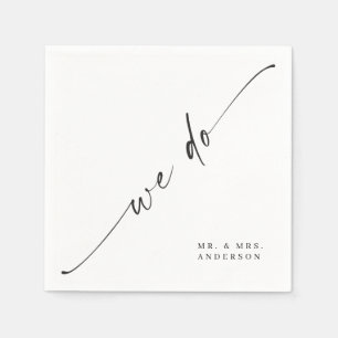 Classic Elegance Wedding Cocktail Napkin Serviette