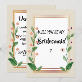 Classic & Elegant Anspruchsvolle Bridesmaid Einladung