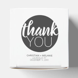 Classic Elegant Black Circle Vielen Dank für Ihre  Geschenkschachtel