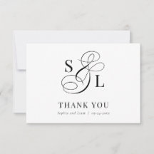 Classic Elegant Calligraphy Monogram Wedding