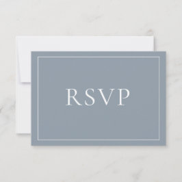 Classic Elegant Dusty Blue Script UAWG RSVP Karte