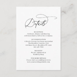 Classic Elegant Floral Dusty Blue Wedding Begleitkarte